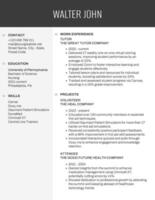 Scholarship Resume for Healthcare Tutor template