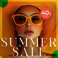 Orange Summer Sale Instagram Post template