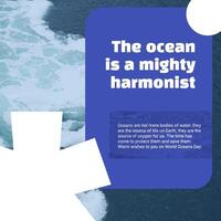 World Ocean Day Quotes template