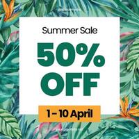 green orang summer sale instagram post template