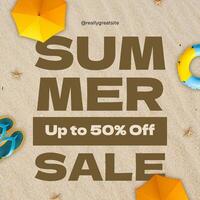 modern minimalist summer sale instagram post template