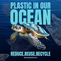 oceans day for social media post template