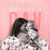 Happy Mother's Day Instagram Greeting Post with a Mother Carrying Her Baby template