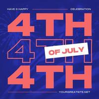 4th Of July Instagram Post template