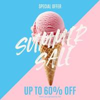 summer sale post social media template
