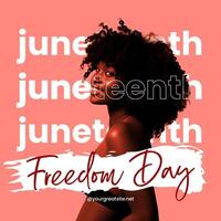 Red Minimalist Juneteenth Instagram Post template