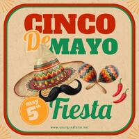 greeting card cinco de mayo for social media post template
