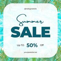 blue green minimalist summer sale instagram post template