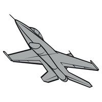 stylized grey icon of military fighter jet aircraft isolated on white background vector
