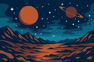 Spaces landscape illustration vector