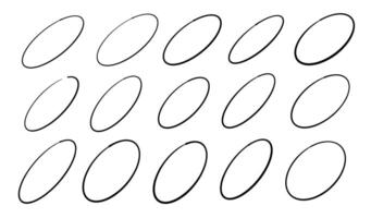 Pattern of Black Ovals on White Background vector