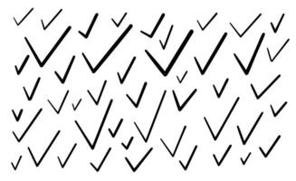 Pattern of Black Checkmarks on White Background vector