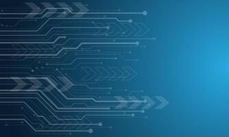 Abstract technology Blue lines circuit cyber arrow geometric futuristic style design modern creative background vector