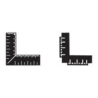 Corner ruler icon. Corner ruler silhouette. vector