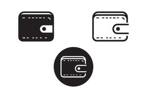 Minimalist wallet silhouette . Wallet icon vector