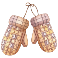 Warm mittens with a heart pattern, perfect for cold weather or winter activities. The mittens are connected by a string png