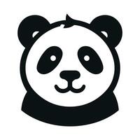 a panda bear head icon on a white background vector