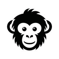 monkey head with white background vector