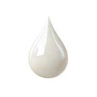white drop on transparent background. Drop of milk. White cream drop. Milk drop png