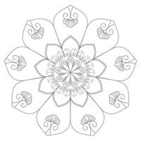 Mandala patterns have a circular or symmetrical structure radiating outward from the center. They are often used as spiritual and religious symbols. vector