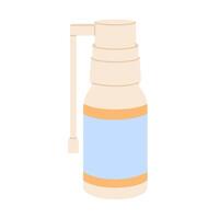Medical spray for sore throat. Flat isolated illustration vector