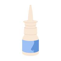 Nasal spray bottle. Flat isolated illustration vector