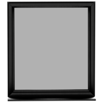 Render black tilt turn window open with transparent background png