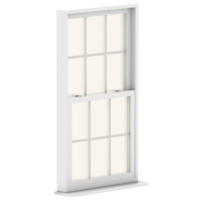 Render tall black window frame with transparent background png