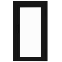 3d render modern black window with transparent background png