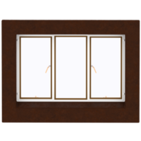 3d render window frame with transparent background png