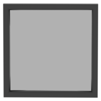 3d render black square window frame with transparent background png