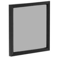 3d render black tilt turn window open with transparent wallpaper png