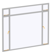 Render large window with transparent background png