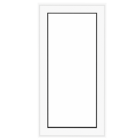 Render white tall rectangle window with transparent background png