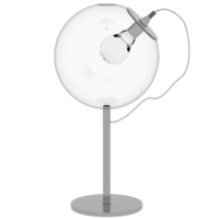 3d render glass table lamp transparent bulb with transparent background png