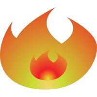 a smoldering fire with gradations of color vector