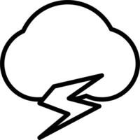 thundercloud icon line vector