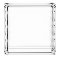 3d render fluted double glass block panel with transparent background png