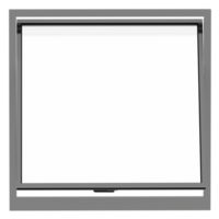 Render awning window modern frame with transparent background png