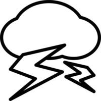 thunderstorm icon line vector