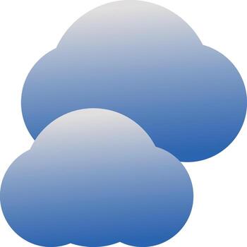 clouds with color gradation vector