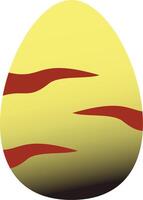 illustration of easter eggs with red stripes vector