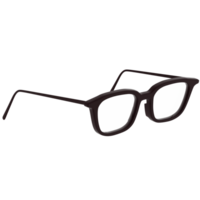 3d render black eyeglasses frame realistic optical with transparent background png