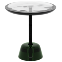3d render green base pedestal table with transparent background png