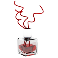 3d render red aroma diffuser bottle with transparent background png