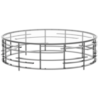 Render modern round glass table with transparent background png