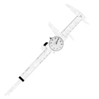 3d render dial caliper tool with transparent background png