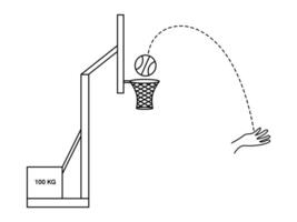 Basketball Icon editable stroke on white background. Perfect for logos , infographics, web and etc. vector