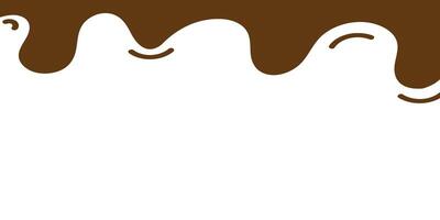 Abstract Chocolate Wave Illustration on White Background with Fluid Design. abstract background. vector