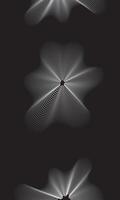 Abstract Monochrome Geometric Pattern with Symmetrical Star-Like Design vector